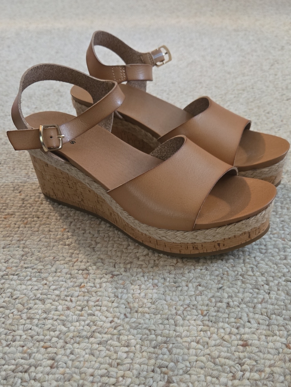 SONOMA Brown Wedge Sandals Like New